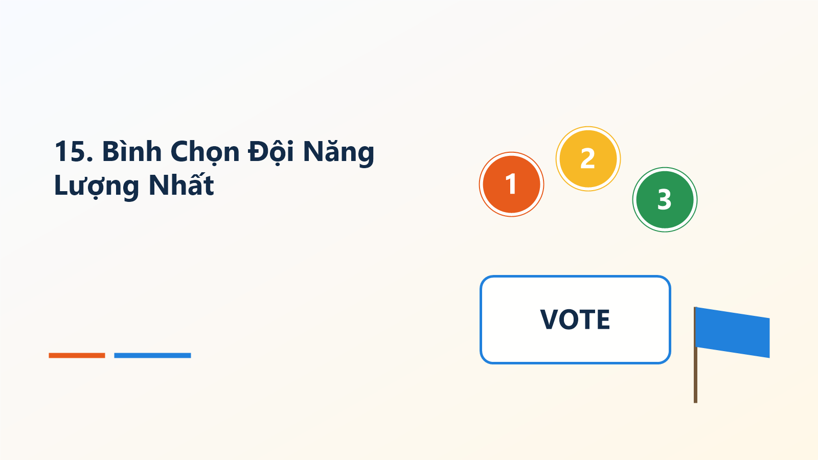 15. Bình Chọn Đội Năng Lượng Nhất