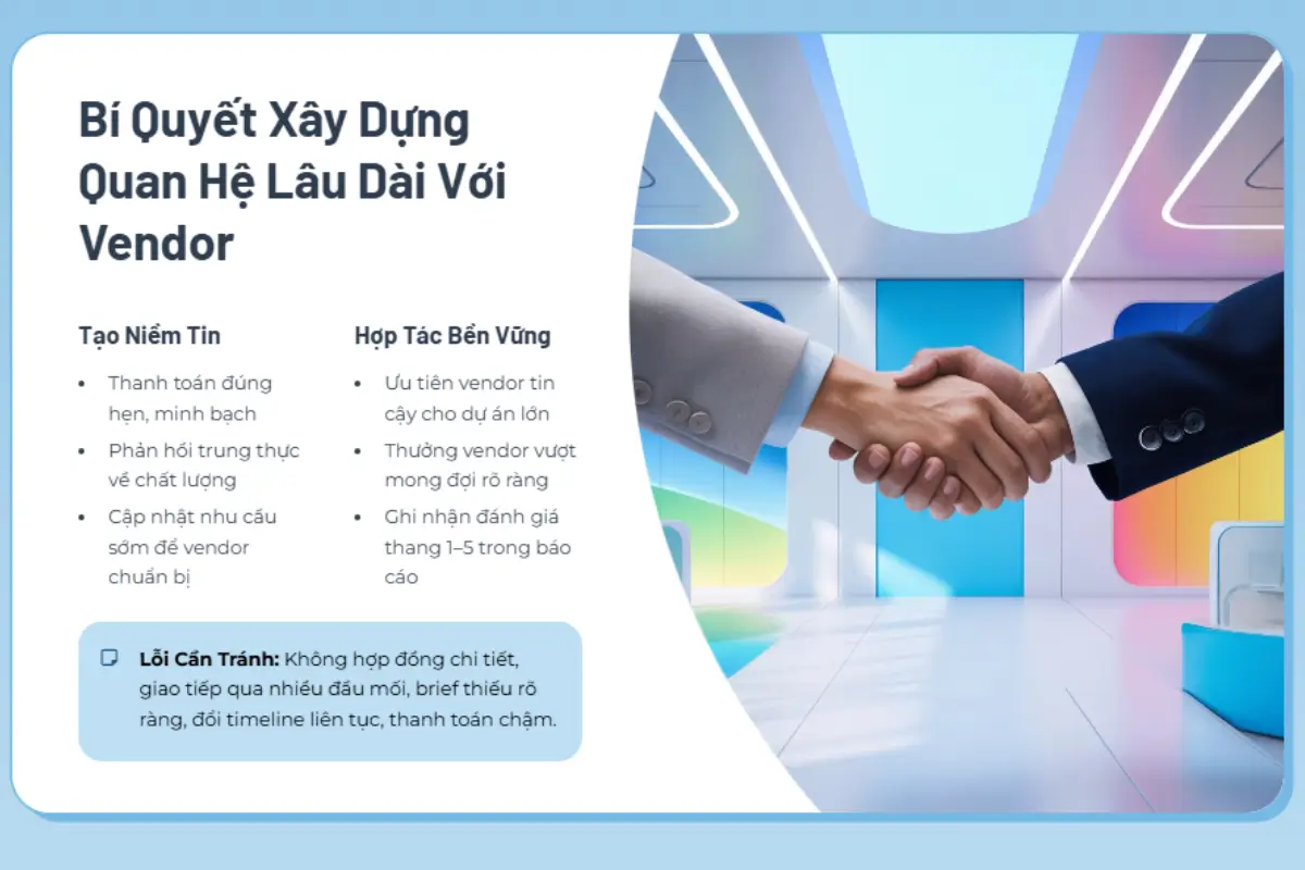 Bí Quyết Xây Dựng Quan Hệ Lâu Dài Với Vendor