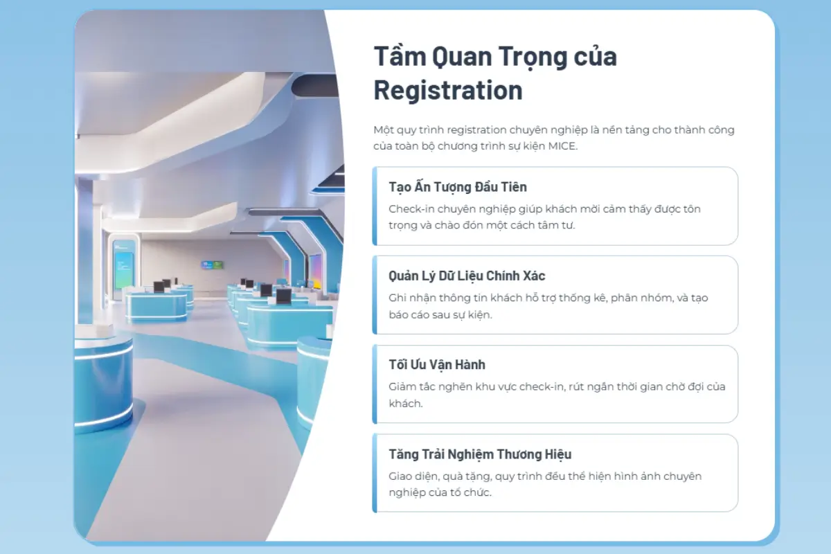 Tầm quan trọng của Registration trong tổ chức sự kiện