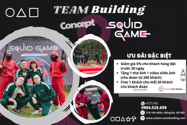 Tổ Chức Team Building Squid Game - Trò Chơi Con Mực Chuyên Nghiệp