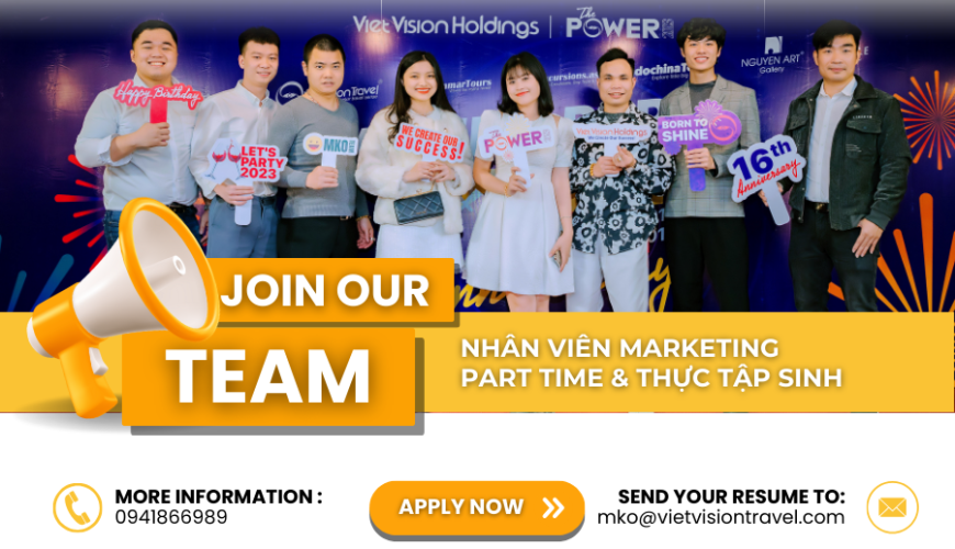 Tuyển Dụng Nhân Viên Marketing Part Time & Thực Tập Sinh