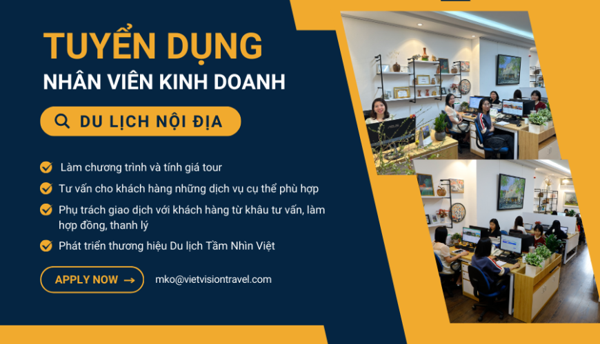 Tuyển Dụng Nhân Viên Kinh Doanh Du Lịch Nội Địa