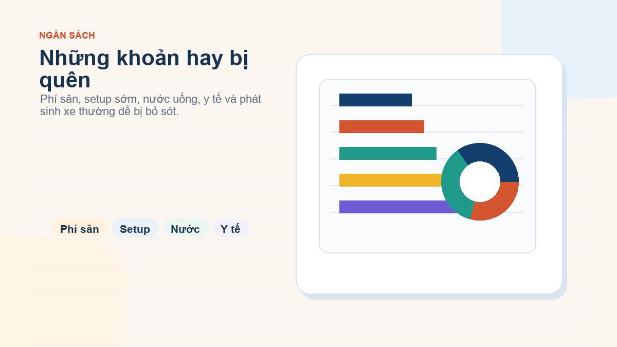 Checklist các khoản dễ bị bỏ sót trong dự trù kinh phí team building