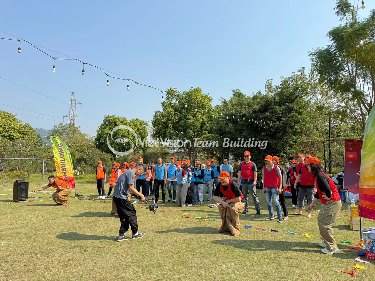 kịch bản team building Squid Game kết thúc bằng phần chung kết đội nhóm