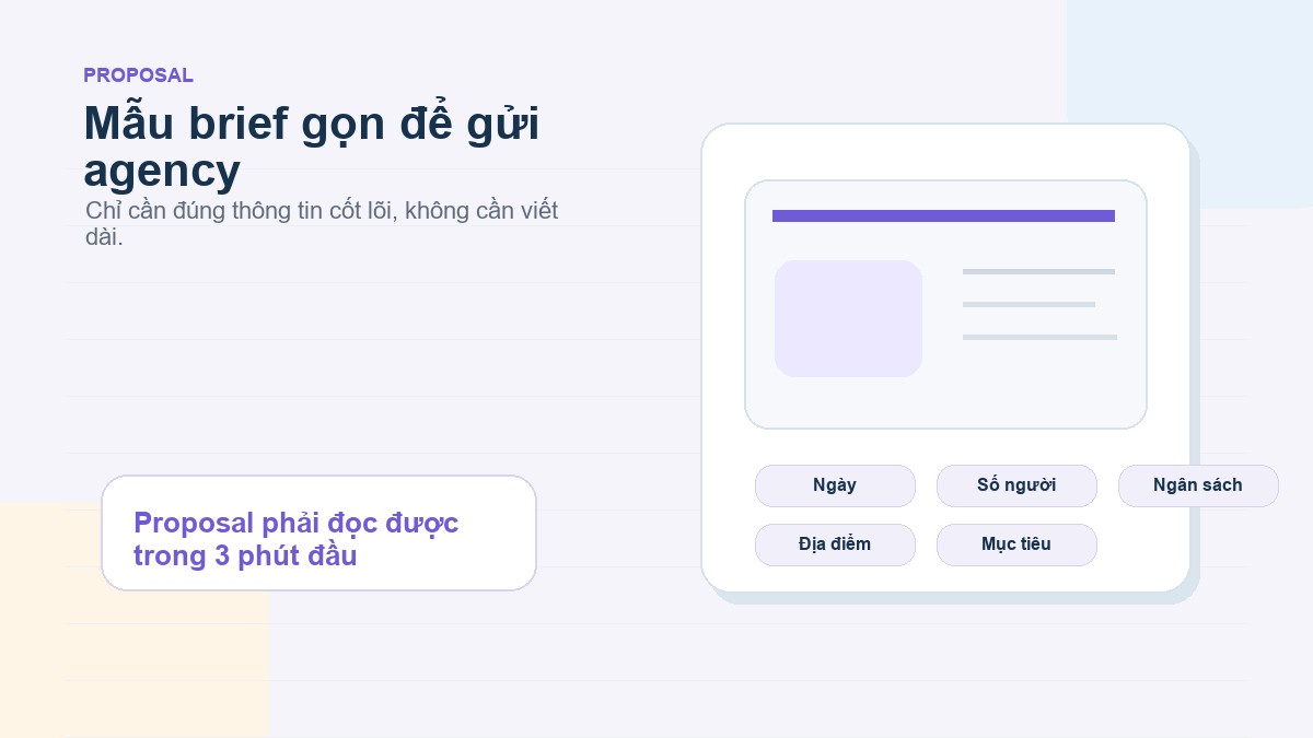 Infographic 7 thông tin cần có trong brief team building gửi agency