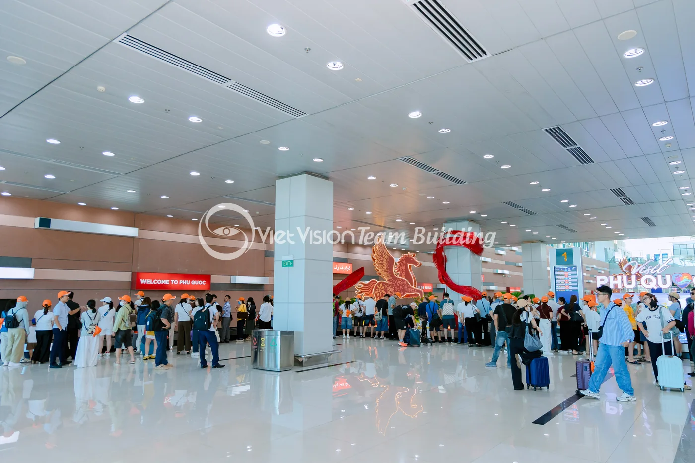 Khu vực tập trung tại sân bay