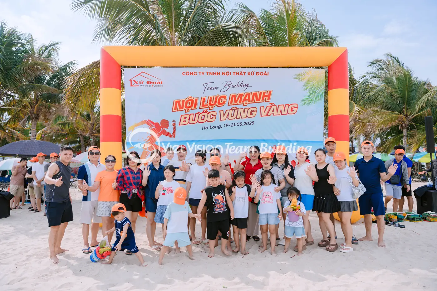Đội hình team building Hạ Long sẵn sàng phương án dự phòng khi trời mưa