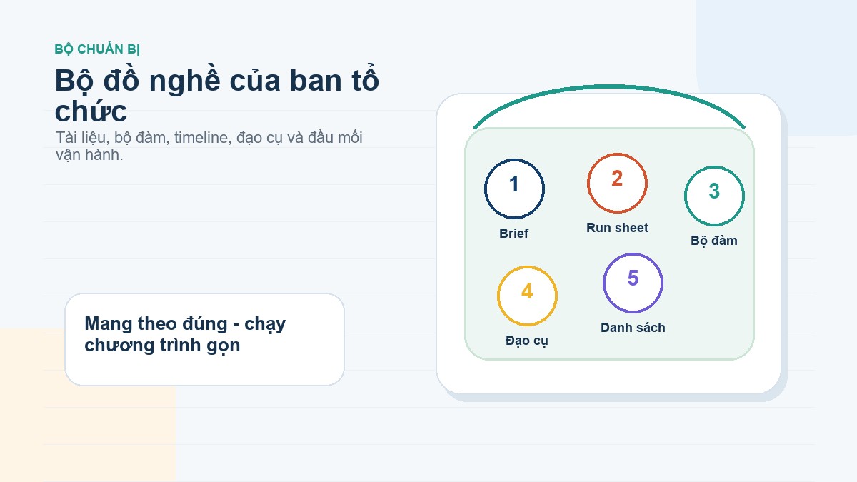 Checklist ban tổ chức cần chuẩn bị trước chương trình team building
