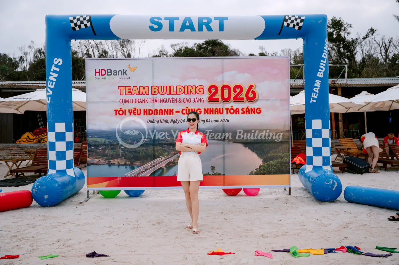 Khu vực mở màn chương trình khi triển khai ý tưởng tổ chức team building cho công ty